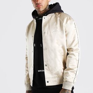 New Mans Satin Bomber Jacket (Medium)